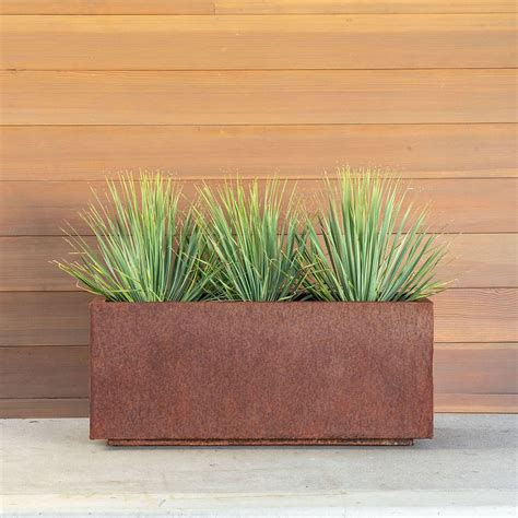 large corten steel window boxes|veradek corten long box planter.